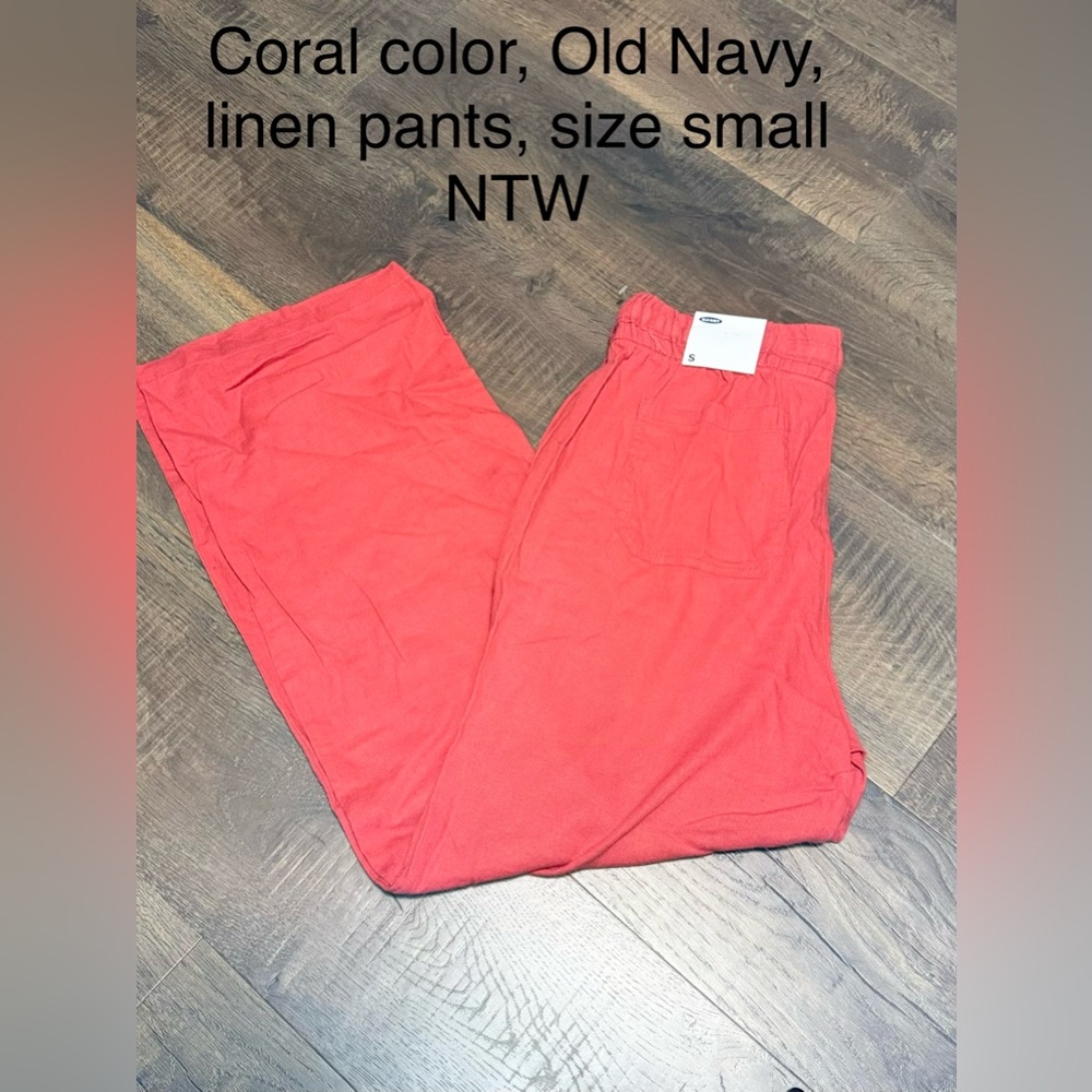 Old navy coral linen Casual Pants - Small